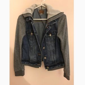 American Eagle Hoodie Jean Jacket